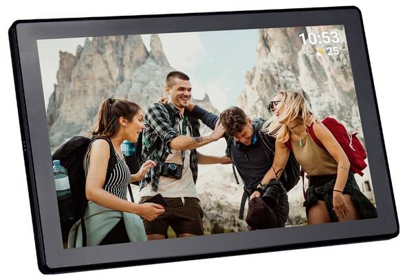 Braun Phototechnik DigiFrame 1011 WiFi mobil Digitaler Bilderrahmen 25.7cm 10.1 Zoll EEK: C (A - G) 1280 x 800 Pixel 16GB Schwarz