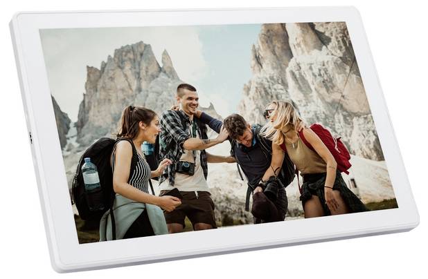 Braun Phototechnik DigiFrame 1011 WiFi mobil Digitaler Bilderrahmen 25.7cm 10.1 Zoll EEK: C (A - G) 1280 x 800 Pixel 16GB Weiß