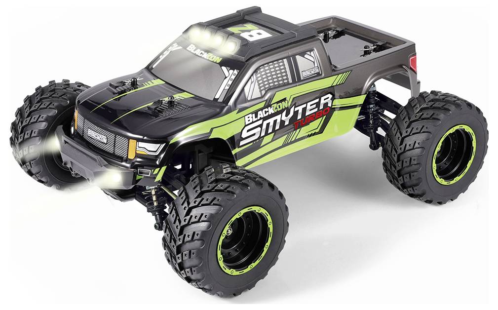 Blackzon Smyter MT Turbo 1/12 4WD 3S Grün Brushless 1:12 RC Modellauto Elektro Monstertruck Allradantrieb (4WD) RtR 2,4 GHz Inkl. Akku und Ladegerät