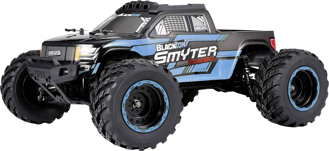Blackzon Smyter MT Turbo 1/12 4WD 3S Blau Brushless 1:12 RC Modellauto Elektro Monstertruck Allradantrieb (4WD) RtR 2,4 GHz Inkl. Akku un