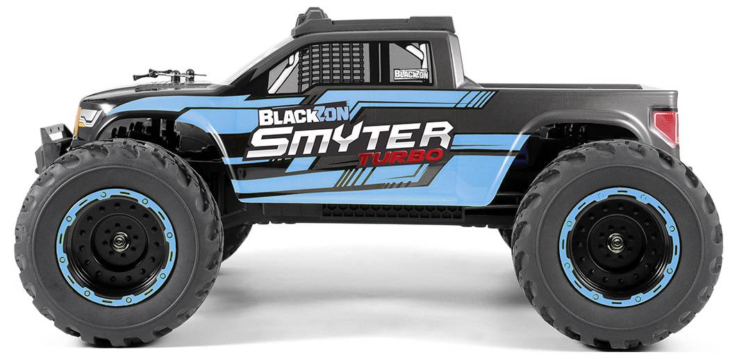 Blackzon Smyter MT Turbo 1/12 4WD 3S Blau Brushless 1:12 RC Modellauto Elektro Monstertruck Allradantrieb (4WD) RtR 2,4 GHz Inkl. Akku un