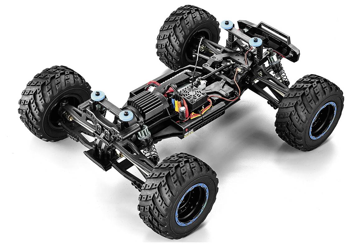 Blackzon Smyter MT Turbo 1/12 4WD 3S Blau Brushless 1:12 RC Modellauto Elektro Monstertruck Allradantrieb (4WD) RtR 2,4 GHz Inkl. Akku un