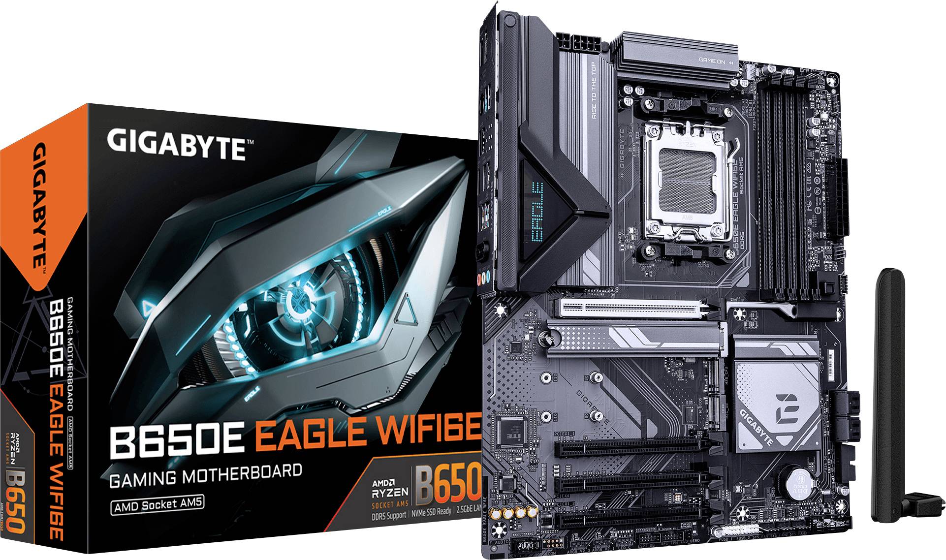Gigabyte GA-B650E EAGLE WF6E Mainboard Sockel (PC) AMD® AM5 Formfaktor (Details) ATX Mainboard-Chipsatz AMD® B650