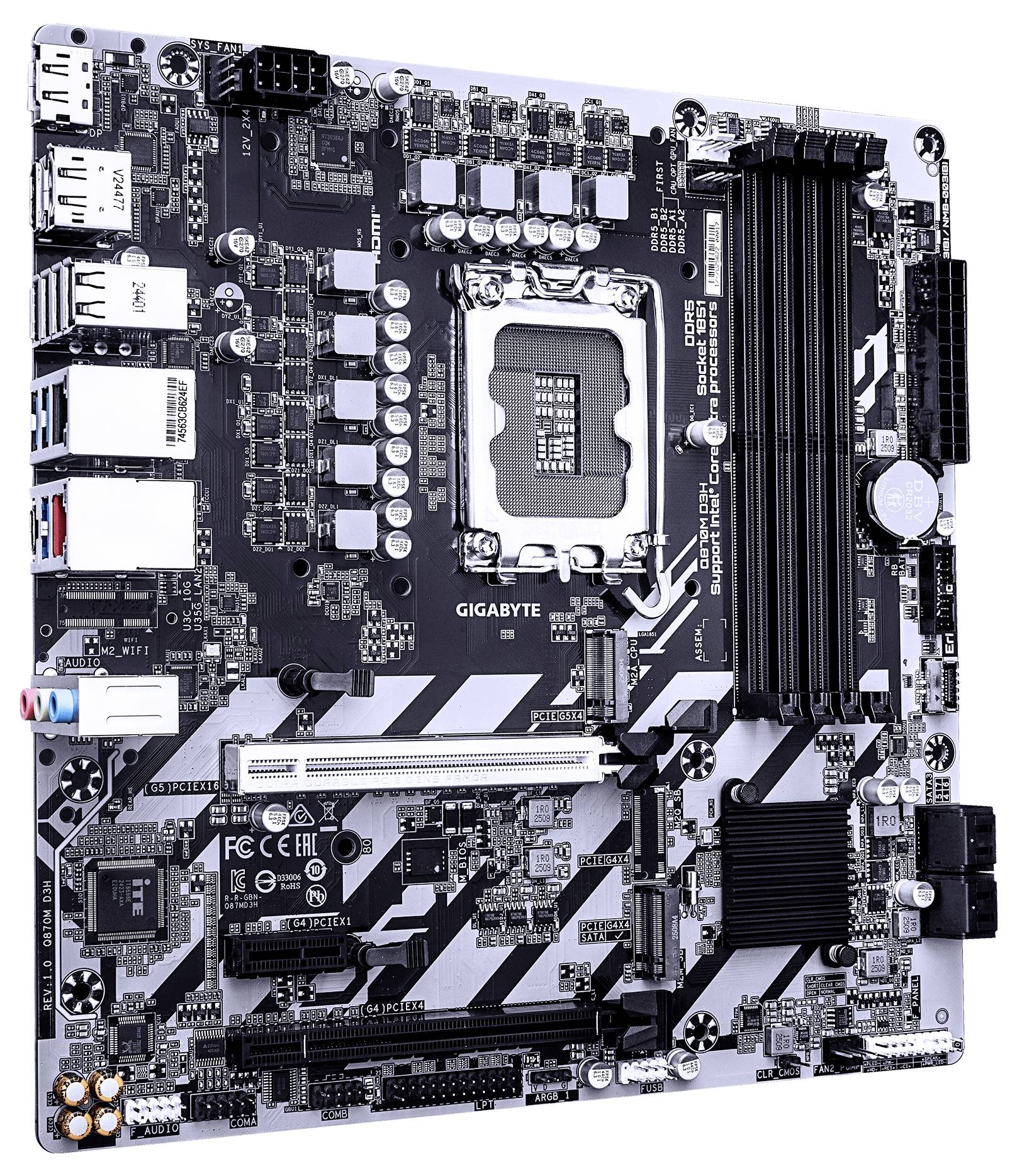 Gigabyte GA-Q870M D3H Mainboard Sockel (PC) Intel® LGA 1851 Formfaktor (Details) Micro-ATX Mainboard-Chipsatz Intel® Q87