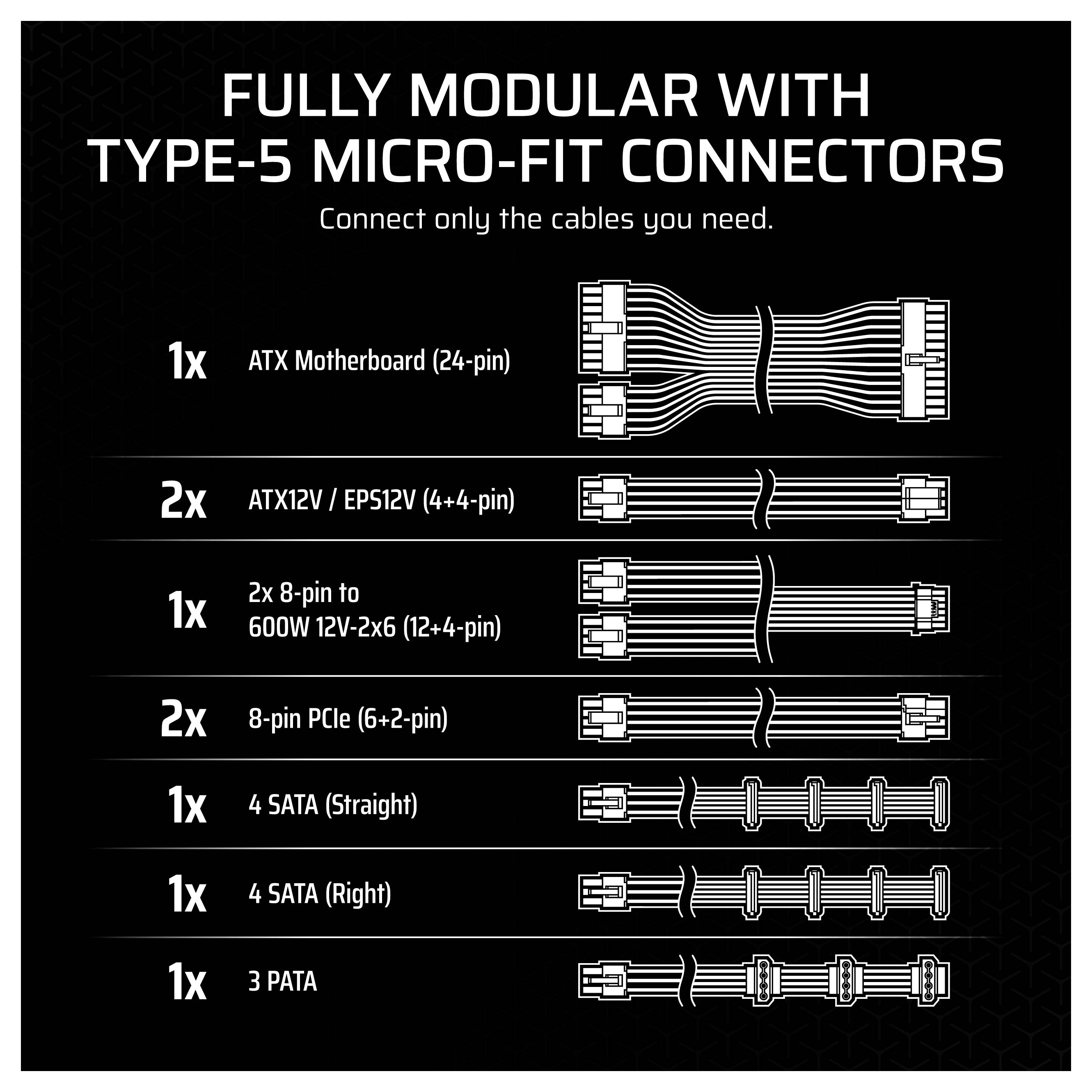 Corsair SF Series SF750 PC Netzteil 750W SFX 80PLUS® Platinum