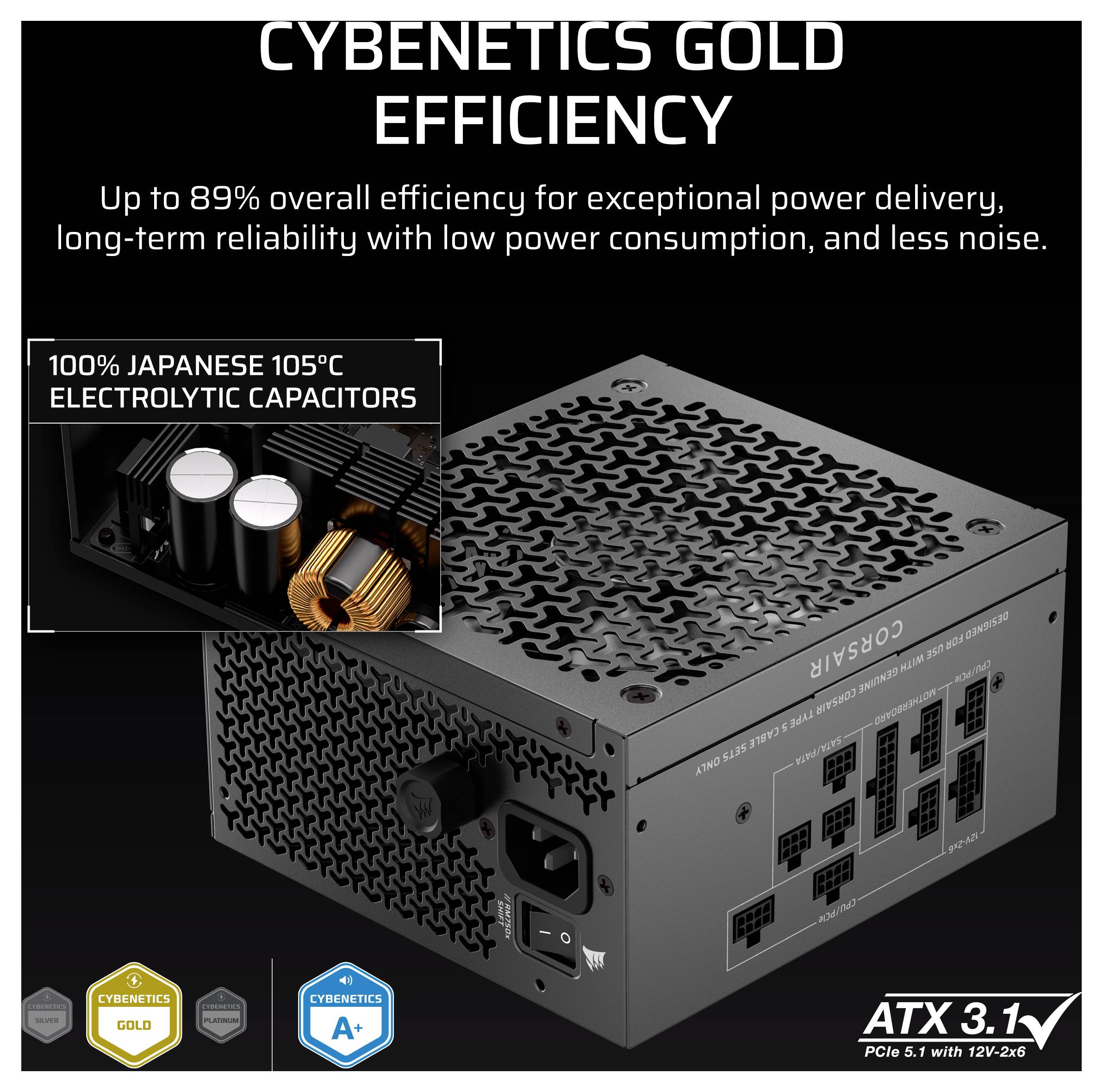Corsair RM750x SHIFT PC Netzteil 750 W ATX 80PLUS® Gold