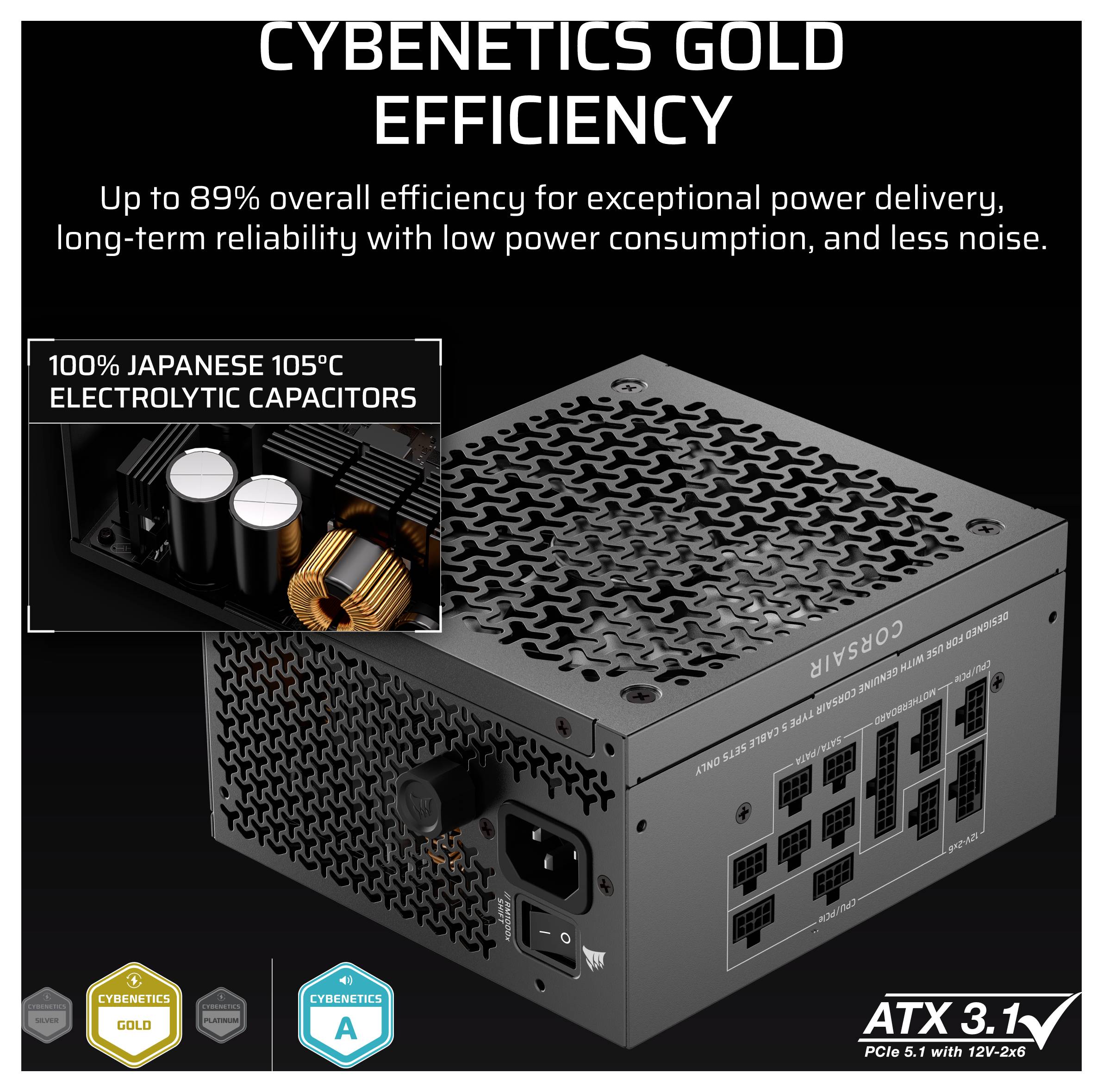 Corsair RM1000x SHIFT PC Netzteil 1000W ATX 80PLUS® Gold