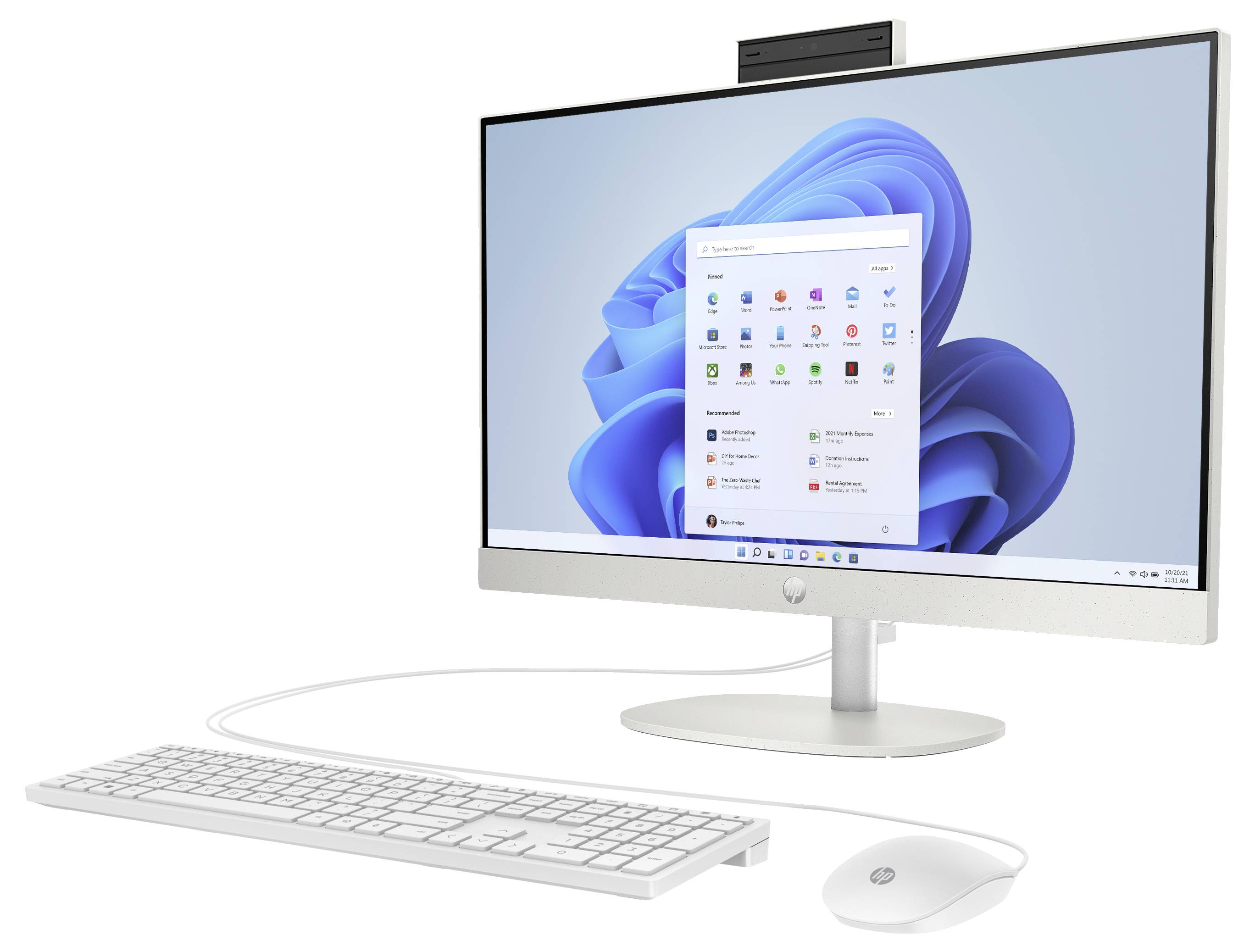 HP All-in-One PC AIO 24-cr0002ng 60.5cm (23.8 Zoll) Full HD AMD Ryzen 5 7520U 4.3GHz 8GB RAM 512GB SSD AMD Radeon Graphics Win 11