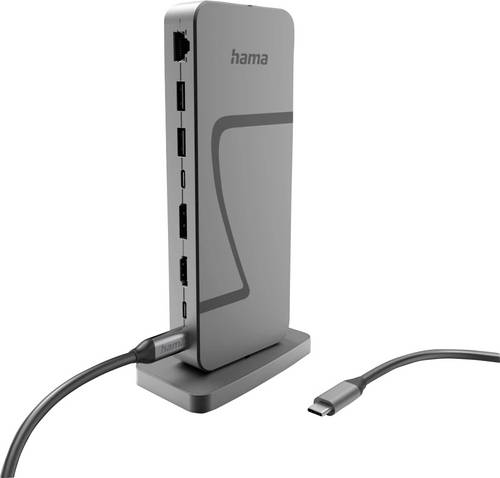 Hama USB-C® Dockingstation Connect2Office Speed USB-C® Power Delivery, Unterstützt 8K@30 Hz
