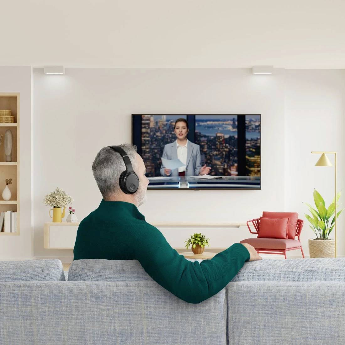 Hama Over Ear Kopfhörer Kabellos, Funk, Bluetooth® Schwarz Lautstärkeregelung TV