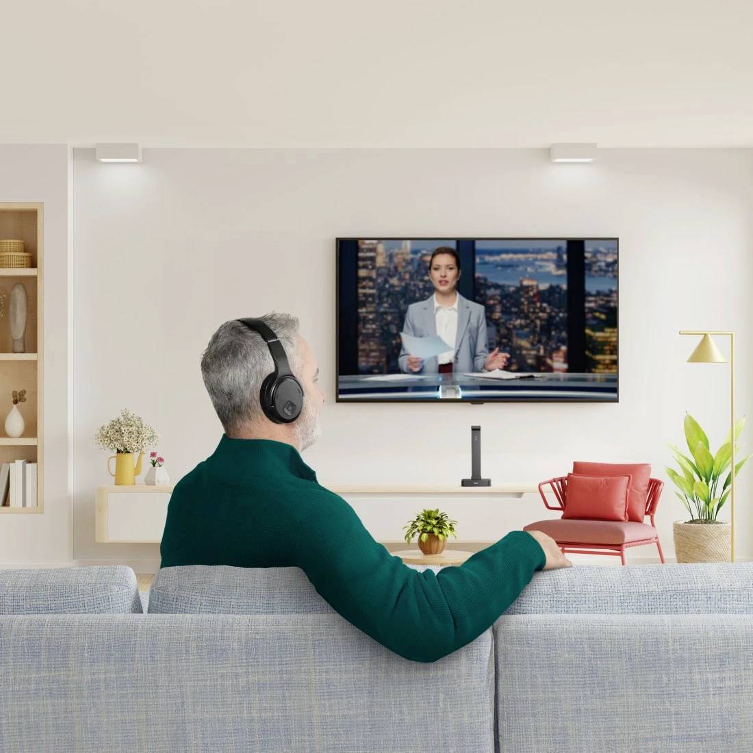 Hama Over Ear Kopfhörer Kabellos, Funk, Bluetooth® Schwarz Lautstärkeregelung TV