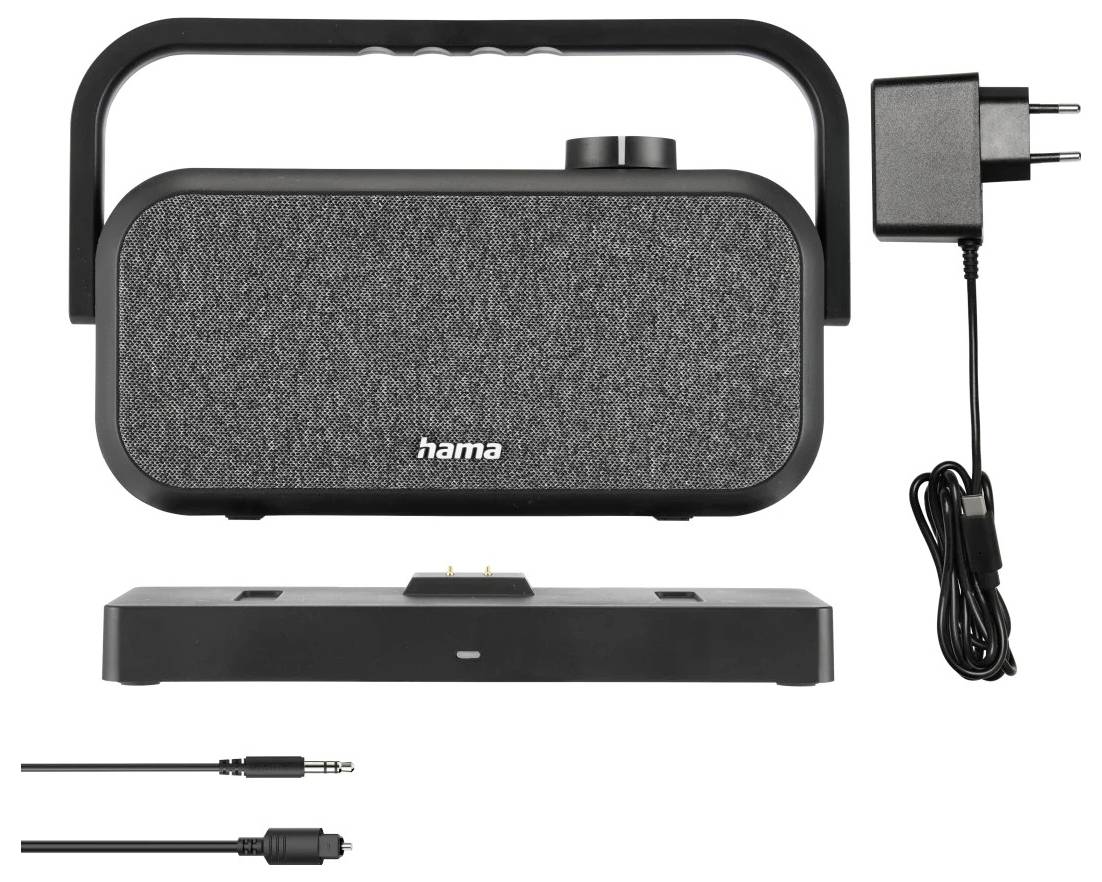 Hama TV-Lautsprecher AUX, USB Schwarz, Grau