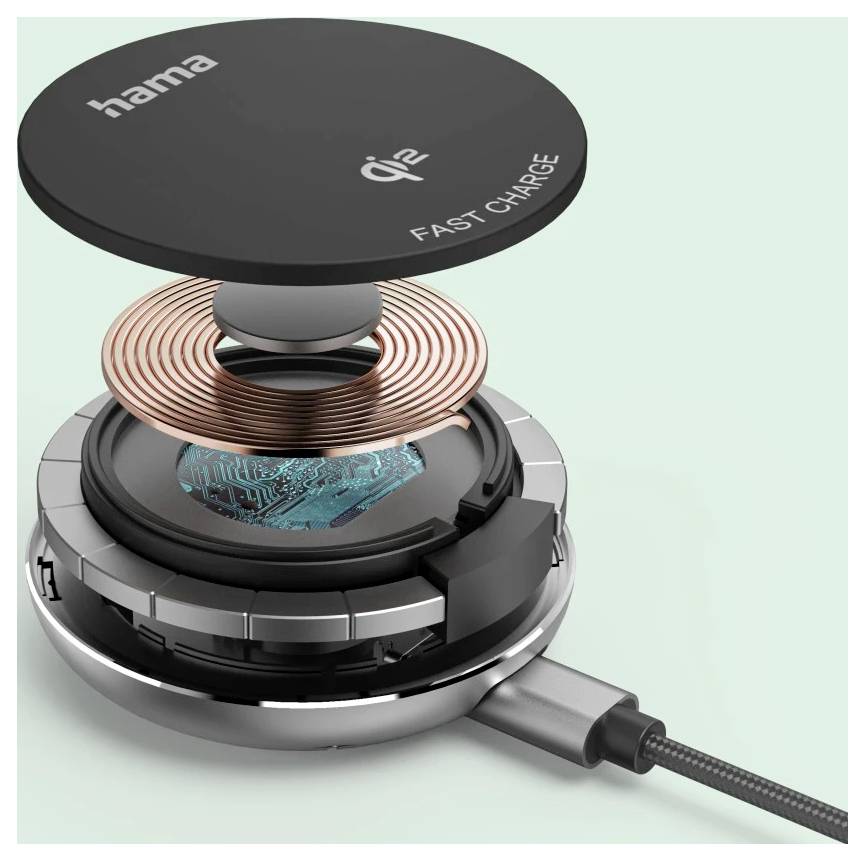 Hama Induktions-Ladegerät 3A 00201735 Ausgänge Induktionslade-Standard Schwarz