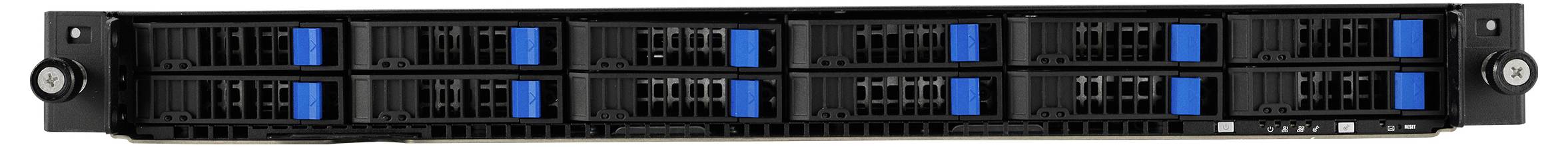 Ein offenes Server-Gehäuse mit sichtbaren Computerhard­ware-Komponenten wie Schaltkreisplatinen, Prozessoren und Verkabelung, die im Inneren der Einheit angeordnet sind.