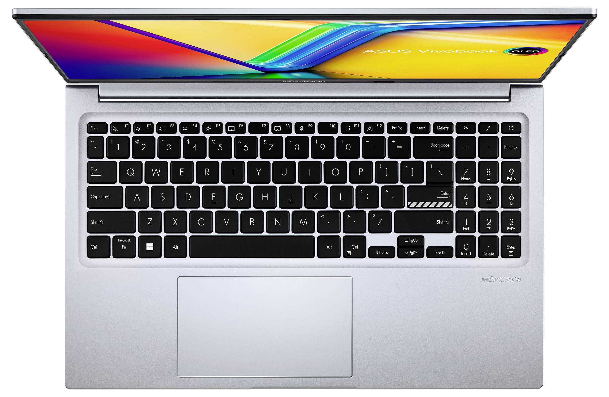 Asus Notebook "VivoBook 15" 39.6 cm (15.6 Zoll) Intel® Core™ i9 i9-13900H 8 GB RAM 512 GB SSD Deutsch, QWERTZ Intel UHD Graphics Silber 90N