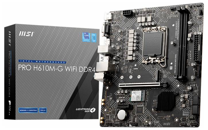 MSI PRO H610M-G Mainboard Sockel (PC) Intel® LGA 1700 Formfaktor (Details) Micro-ATX Mainboard-Chipsatz Intel® H610