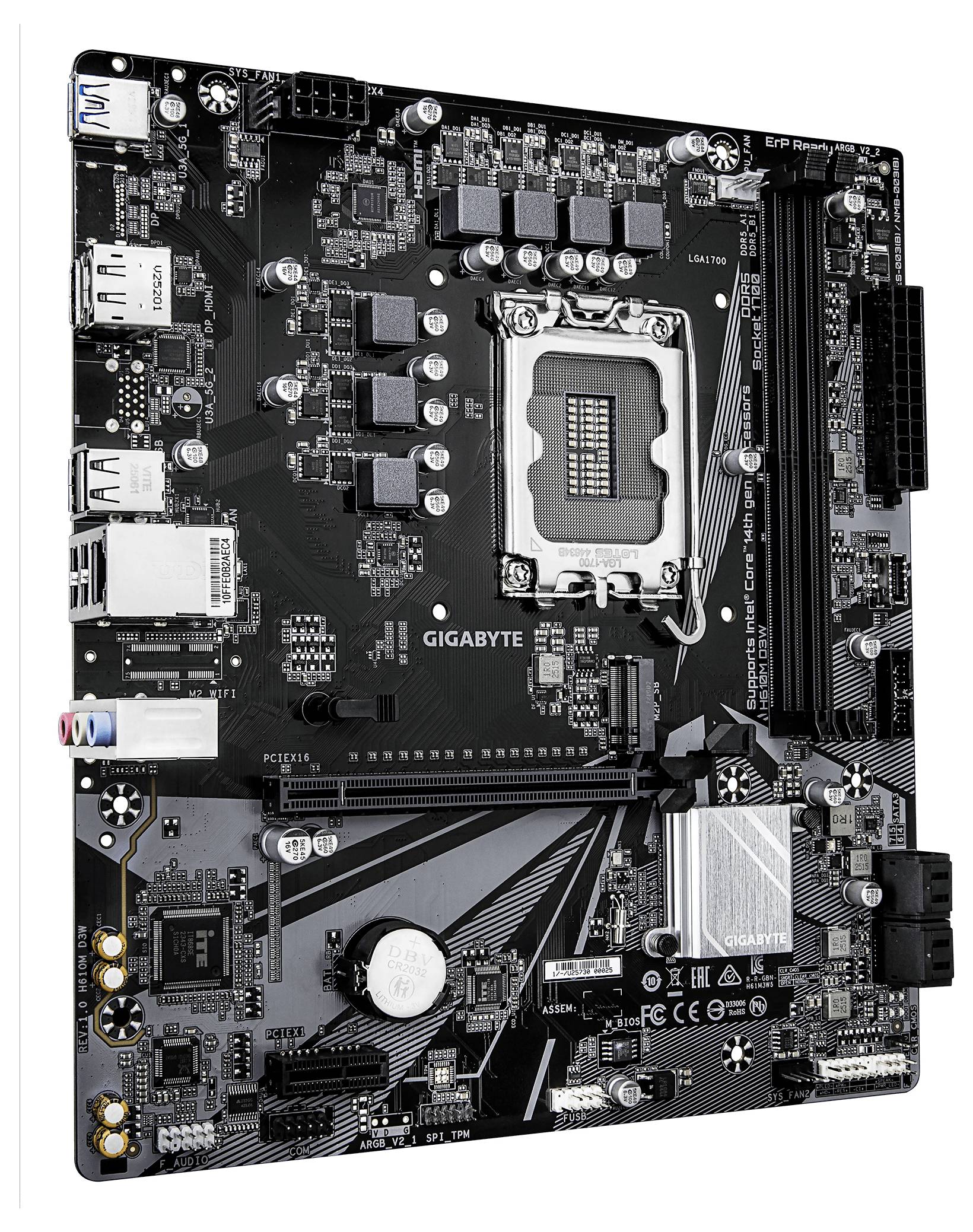 Gigabyte H610M D3W Mainboard Sockel (PC) Intel® LGA 1700 Formfaktor (Details) Micro-ATX Mainboard-Chipsatz Intel® H610