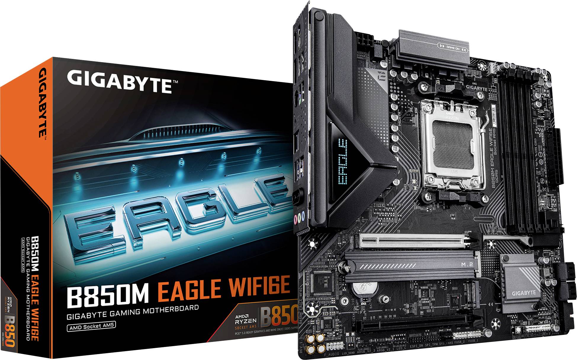 Gigabyte B850M Eagle WiFi6E Mainboard Sockel (PC) AMD® AM5 Formfaktor (Details) Micro-ATX Mainboard-Chipsatz AMD® B850
