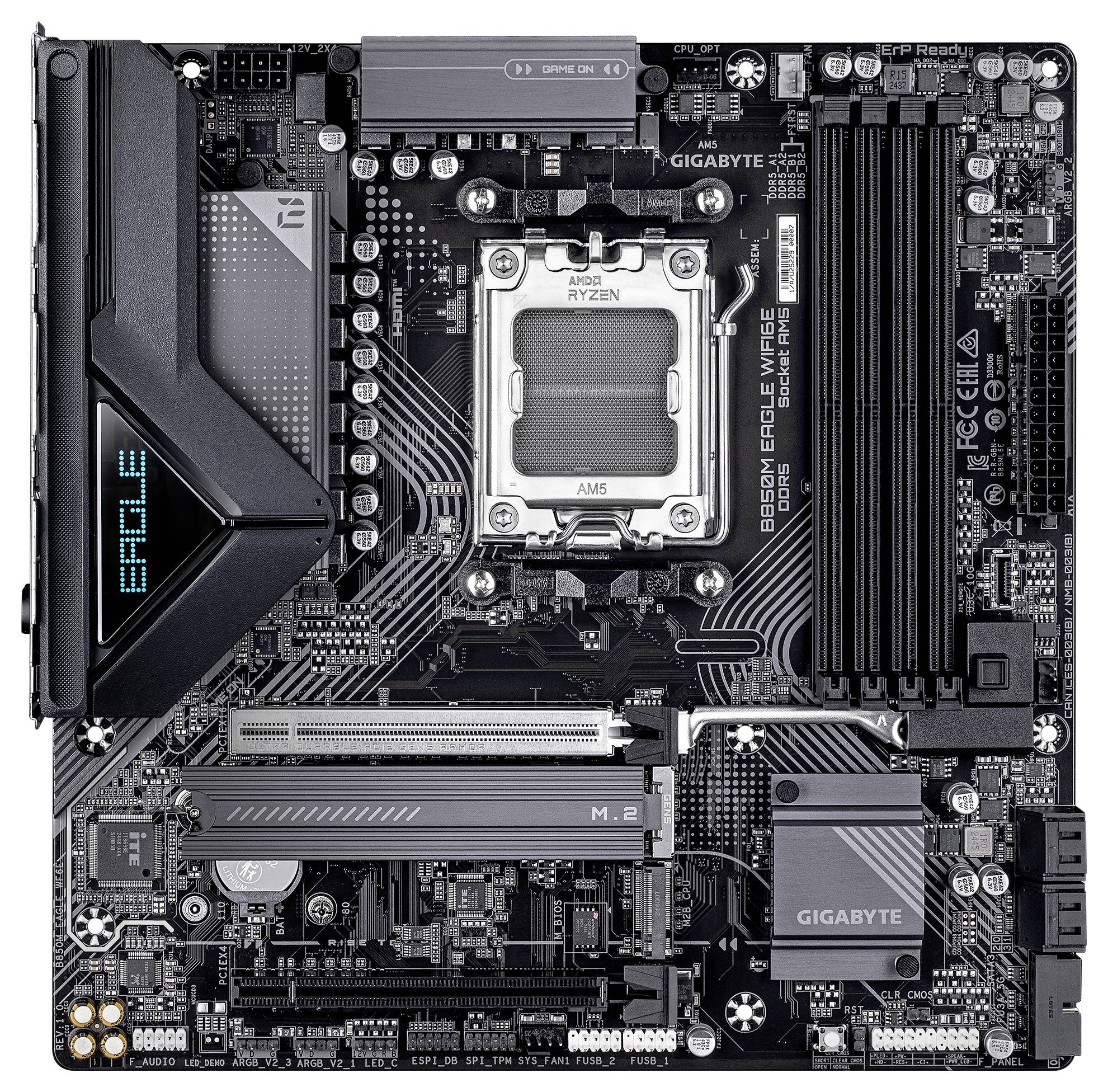 Gigabyte B850M Eagle WiFi6E Mainboard Sockel (PC) AMD® AM5 Formfaktor (Details) Micro-ATX Mainboard-Chipsatz AMD® B850