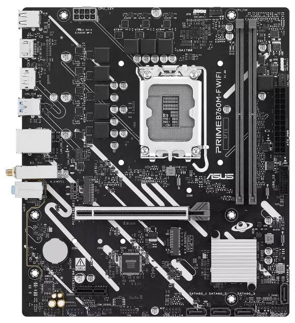 Asus PRIME B760M-F WIFI Mainboard Sockel (PC) Intel® LGA 1700 Formfaktor (Details) Micro-ATX Mainboard-Chipsatz Intel® B760