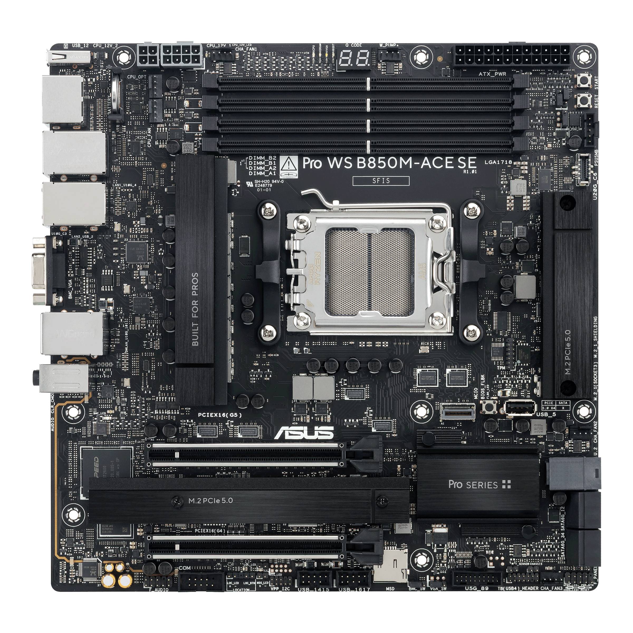 Asus PRO WS B850M-ACE SE Mainboard Sockel (PC) AMD® AM5 Formfaktor (Details) Micro-ATX Mainboard-Chipsatz AMD® B850