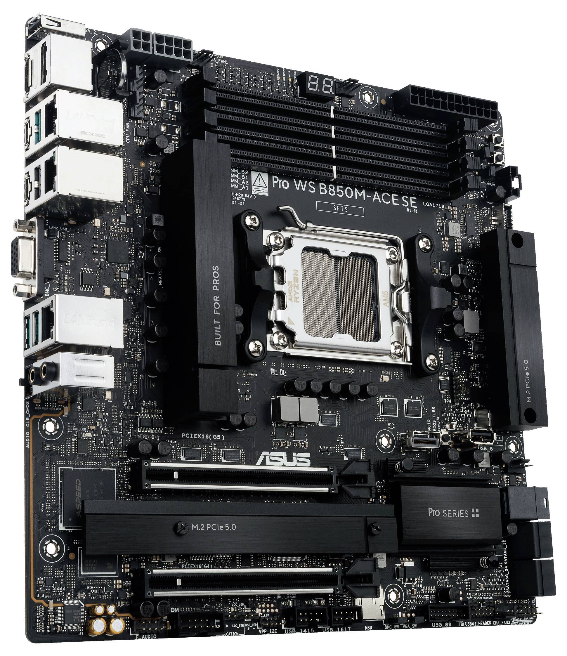 Asus PRO WS B850M-ACE SE Mainboard Sockel (PC) AMD® AM5 Formfaktor (Details) Micro-ATX Mainboard-Chipsatz AMD® B850
