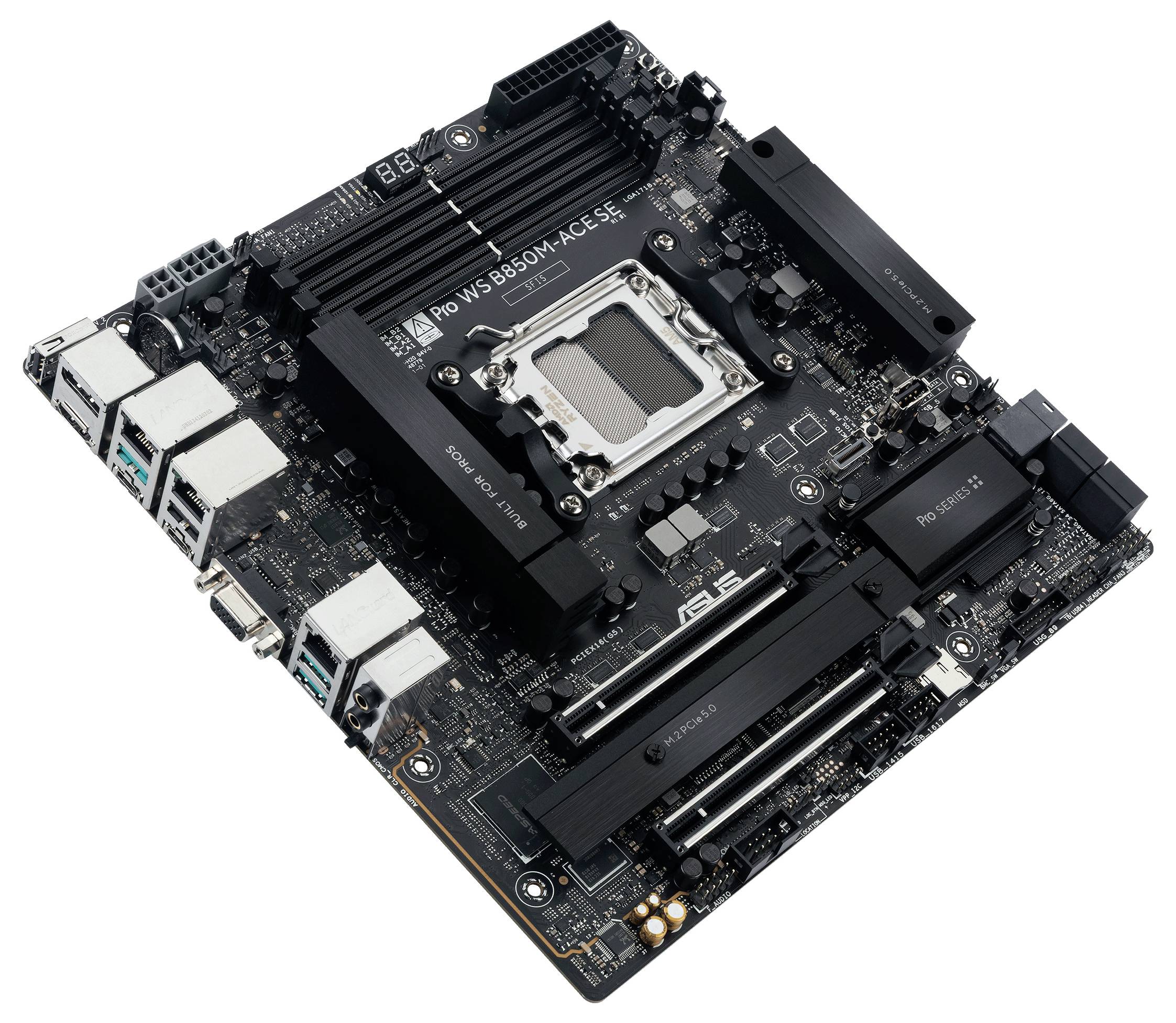 Asus PRO WS B850M-ACE SE Mainboard Sockel (PC) AMD® AM5 Formfaktor (Details) Micro-ATX Mainboard-Chipsatz AMD® B850