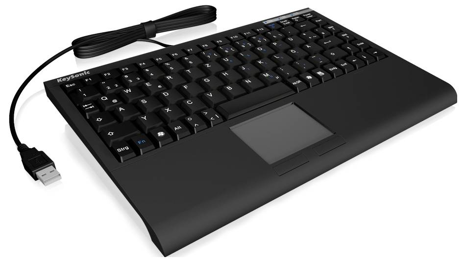 Keysonic ACK-540U+ (US) Kabelgebunden Tastatur US-Englisch, QWERTY Schwarz