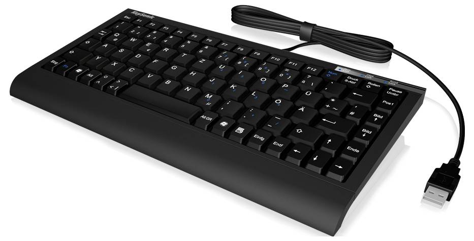 Keysonic ACK-595C+ (US) Kabelgebunden Tastatur US-Englisch, QWERTY Schwarz PS2-Anschluss