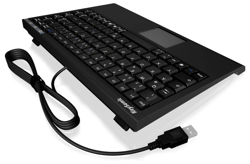 Keysonic ACK-595C+ (US) Kabelgebunden Tastatur US-Englisch, QWERTY Schwarz PS2-Anschluss
