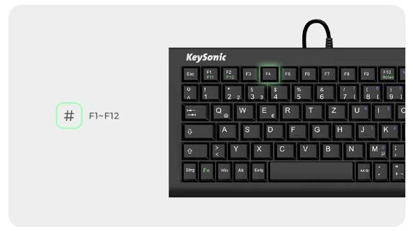 Keysonic ACK-3401U (UK) Kabelgebunden Tastatur UK-Englisch, QWERTY Schwarz