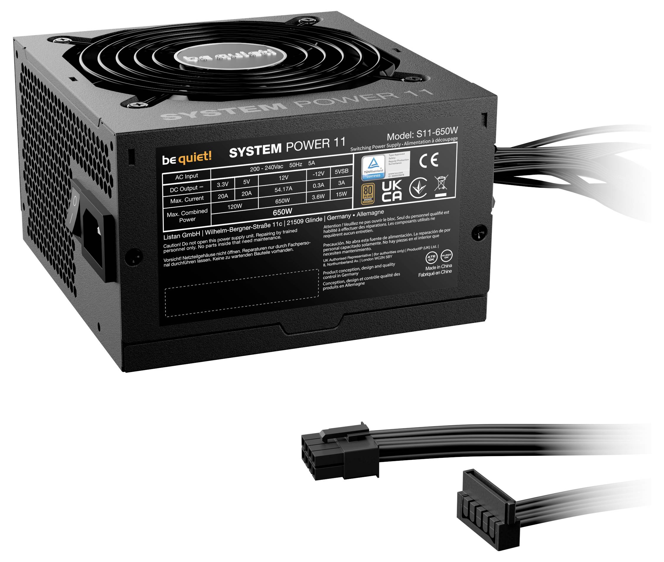 BeQuiet SYSTEM POWER 11 | 650W PC Netzteil 650W ATX