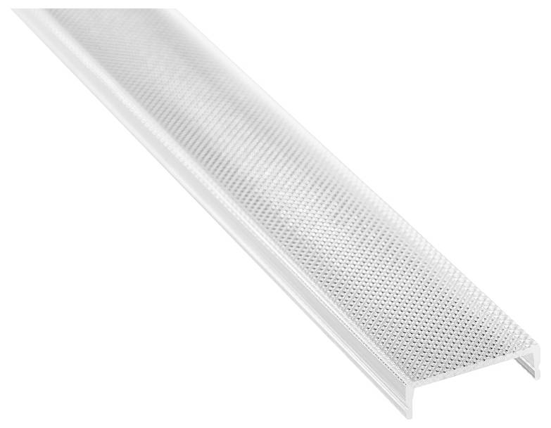 Ein weißes Eckenschutzprofil aus PVC, das zum Abschluss von Ecken bei Bau- und Renovierungsprojekten verwendet wird, shown on a white background.