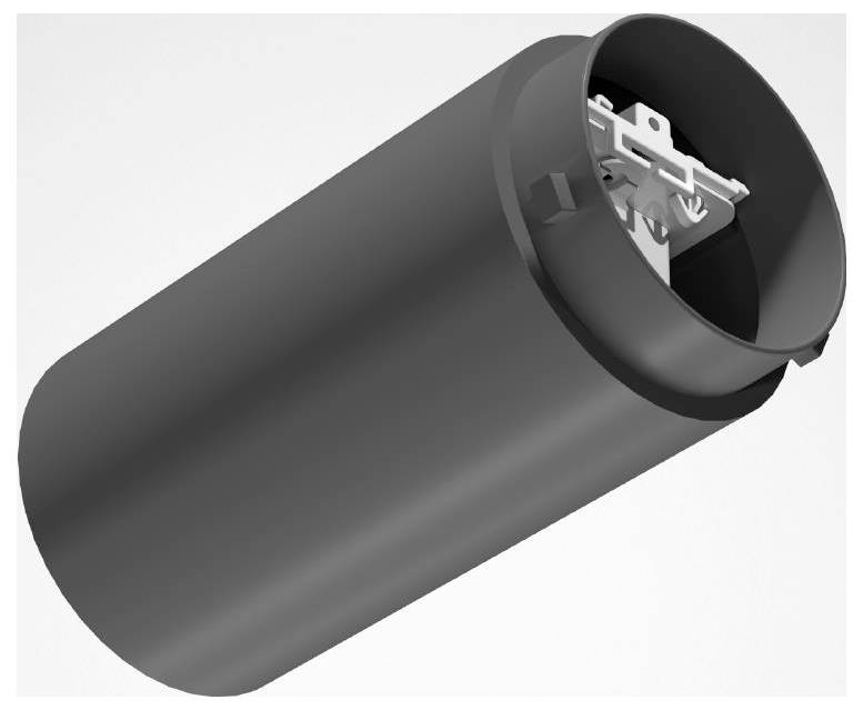 Eine minimalistische, weiße, rechteckige wandmontierte Leuchte mit grauem Seitenrahmen. Geeignet für moderne Innenräume.