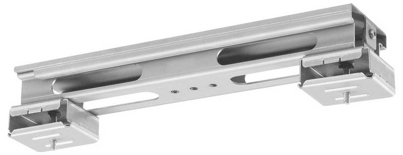 Aluminiumaufhängungsschiene zur Deckenmontage mit verstellbaren Befestigungswinkeln für sichere Installation, verwendet in der Innenarchitektur.