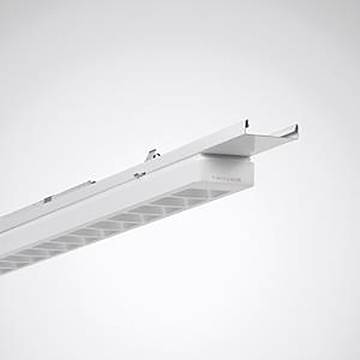 Eine lineare LED-Leuchte mit schlankem, rechteckigem Design, wie gegen einen einfachen Hintergrund gezeigt, die ihr elegantes und modernes Aussehen unterstreicht.