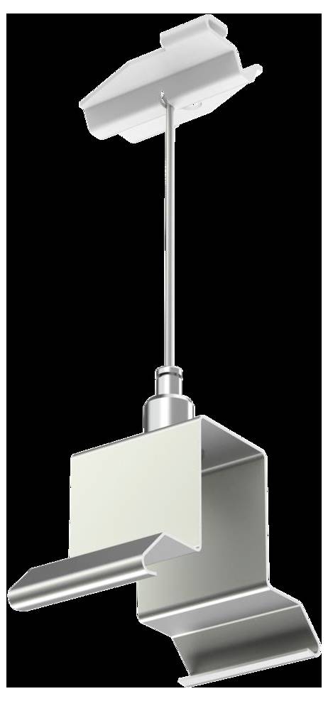 Eine weiße, rechteckige Leuchte mit minimalistischem Design.