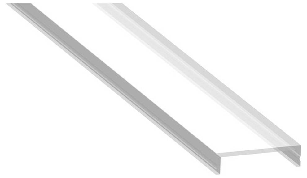 Ein grauer, länglicher rechteckiger Balken mit halbtransparentem Aussehen, von einer schräggerichteten Perspektive betrachtet, der eine 3D-Form demonstriert.