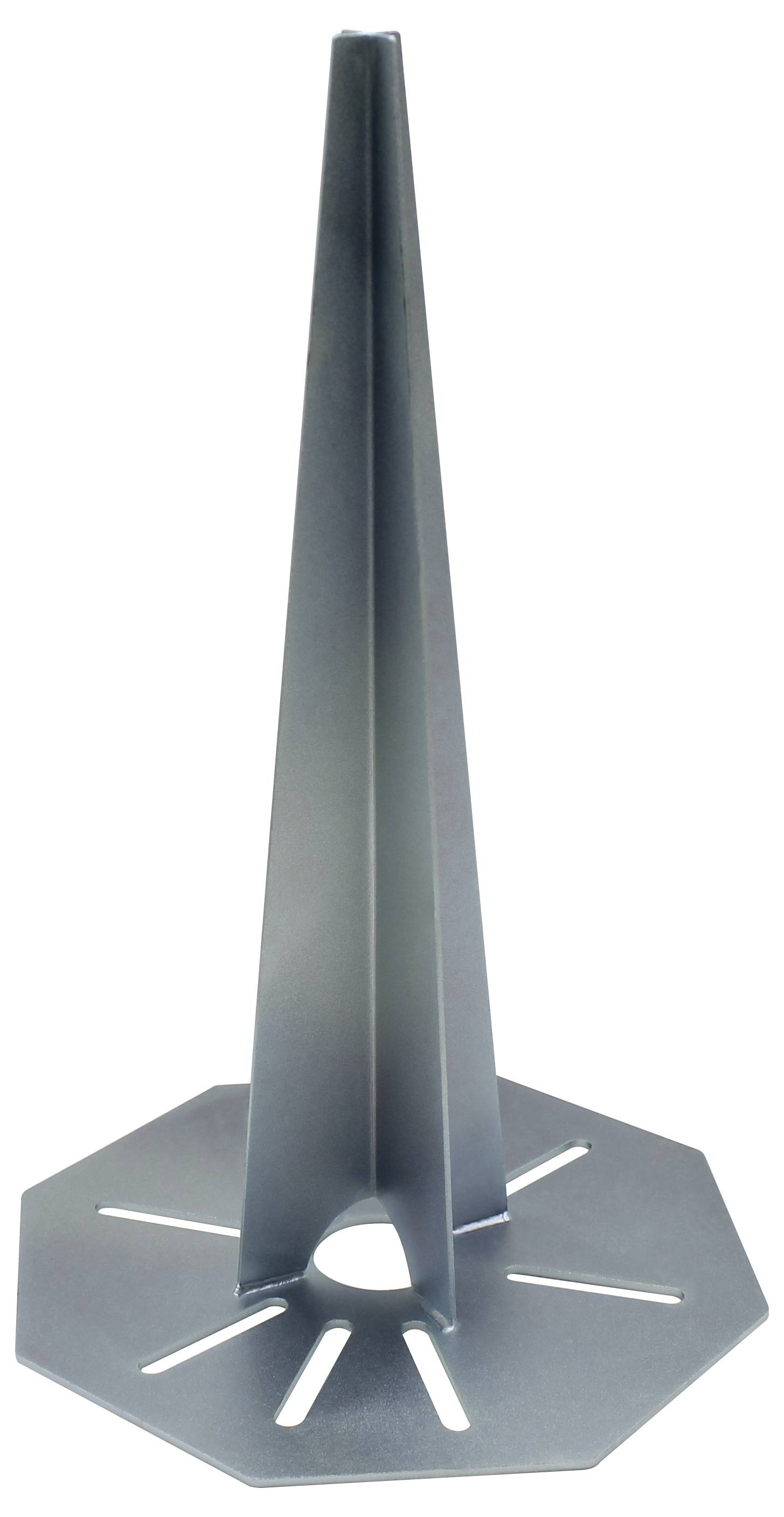 Eine silberne, metallische Deckenleiste für Beleuchtungssysteme wird gezeigt, die ihr elegantes, lineares Design vor einem einfachen weißen Hintergrund hervorhebt.