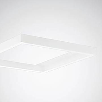 Eine minimalistische, moderne, quadratische Deckenleuchte mit weißem Finish, entworfen für zeitgenössische Innenräume.