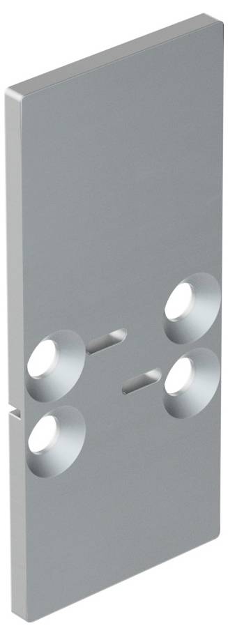 Aluminium-U-Profilstab, Schrägansicht, zeigt seine glatte metallische Oberfläche und das offene Nutdesign. Geeignet für Strukturanwendungen.
