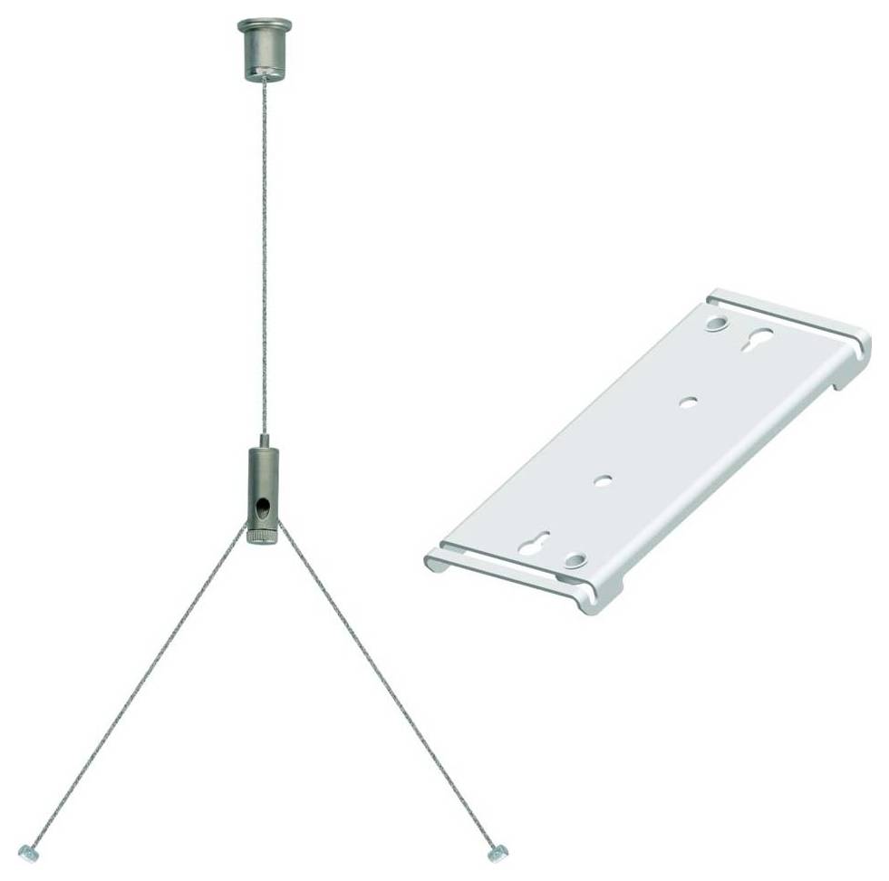 Eine weiße Metallhalterung mit abgewinkeltem Design, die einen dreieckigen Ausschnitt oben aufweist und wahrscheinlich zur Unterstützung oder Befestigung von Objekten verwendet wird.