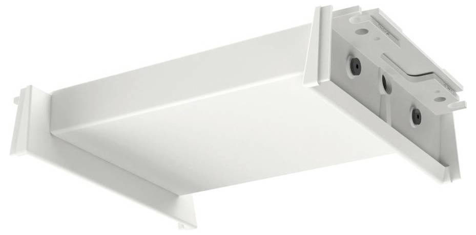 Eine schwarze zylindrische Wandmontagehalterung mit vier Schraubenlöchern, entwickelt zur Unterstützung einer Last oder zur Befestigung an einer vertikalen Oberfläche.