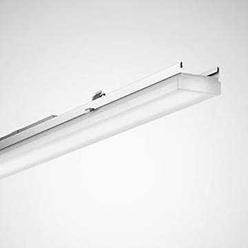 Eine an der Decke montierte lineare LED-Leuchte mit schlankem, minimalistische Design, geeignet für moderne Innenräume.