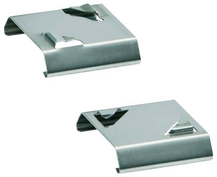 Weiße runde LED-Einbauleuchte mit Federklammen zur Deckenmontage.