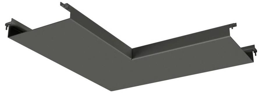 Eine schwarze, L-förmige Metallklammer, die zum Abstützen von Strukturen entwickelt wurde und ein elegantes Design mit rechtwinkliger Verbindung präsentiert.