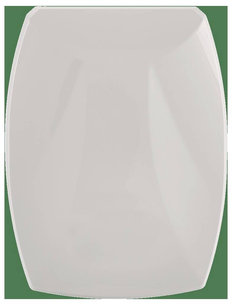 Ein rechteckiges LED-Deckenleuchten-Panel mit schlankem, minimalistischem Design, featuring einen weißen Rahmen und eine lichtstreuende Mitte.