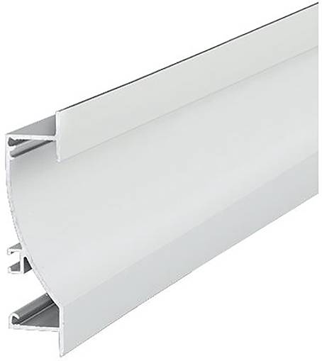 Eine kreisförmige Metallhalterung mit zwei verstellbaren Klemmen, die blaue Objekte halten, und einem kleinen quadratischen Bauteil oben, möglicherweise zur Montage.