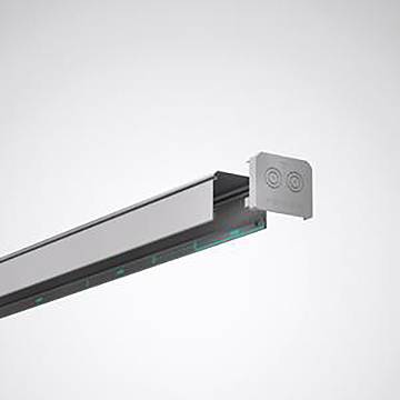 Ein elegantes, modernes LED-Schienenlicht mit minimalem Design, das eine Schiene und einen verstellbaren Strahler für zeitgenössische Innenräume bietet.
