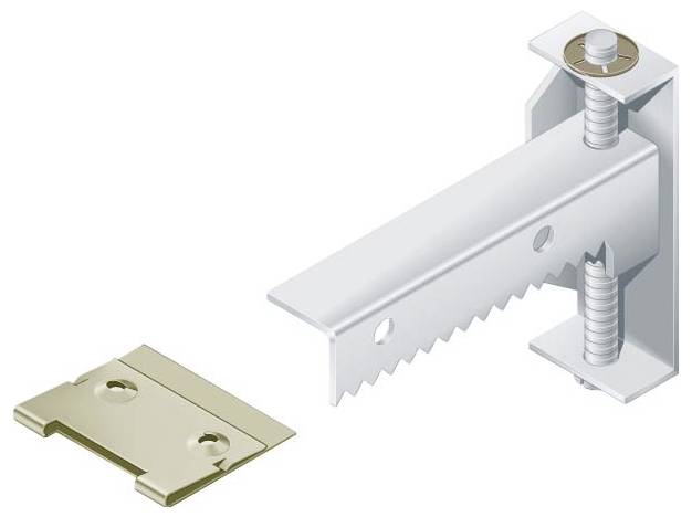 Rundes metallisches Deckenleuchten-Leuchtmittel mit zentraler Öffnung und Federklammern zur Montage.